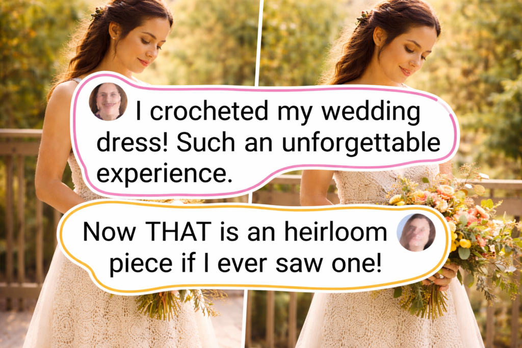 14 People Who Crocheted Their Own Wedding Dresses